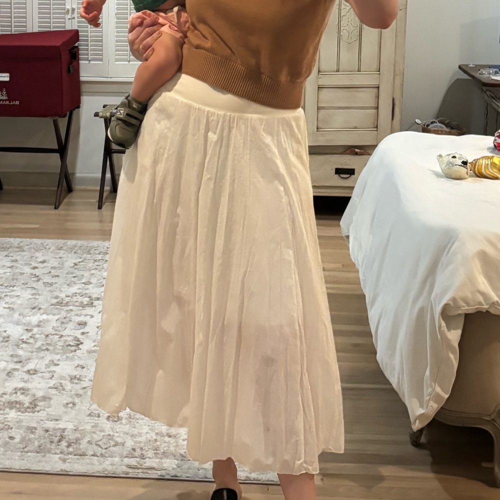 Evita Cotton Maxi Skirt 2 - Black/White/ or Tan